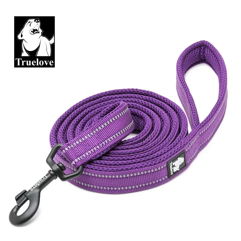 Truelove Reflective Padded Nylon Mesh Dog Walking Leash