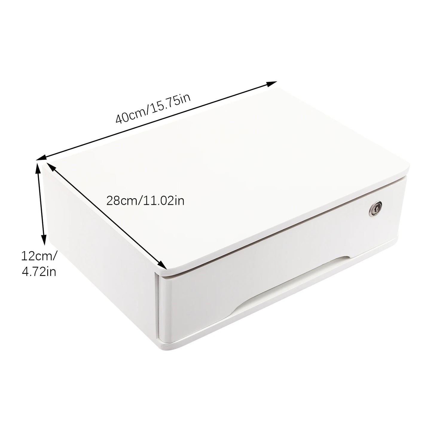 Wooden Desktop Storage Drawer Organizer With Lockable Drawers