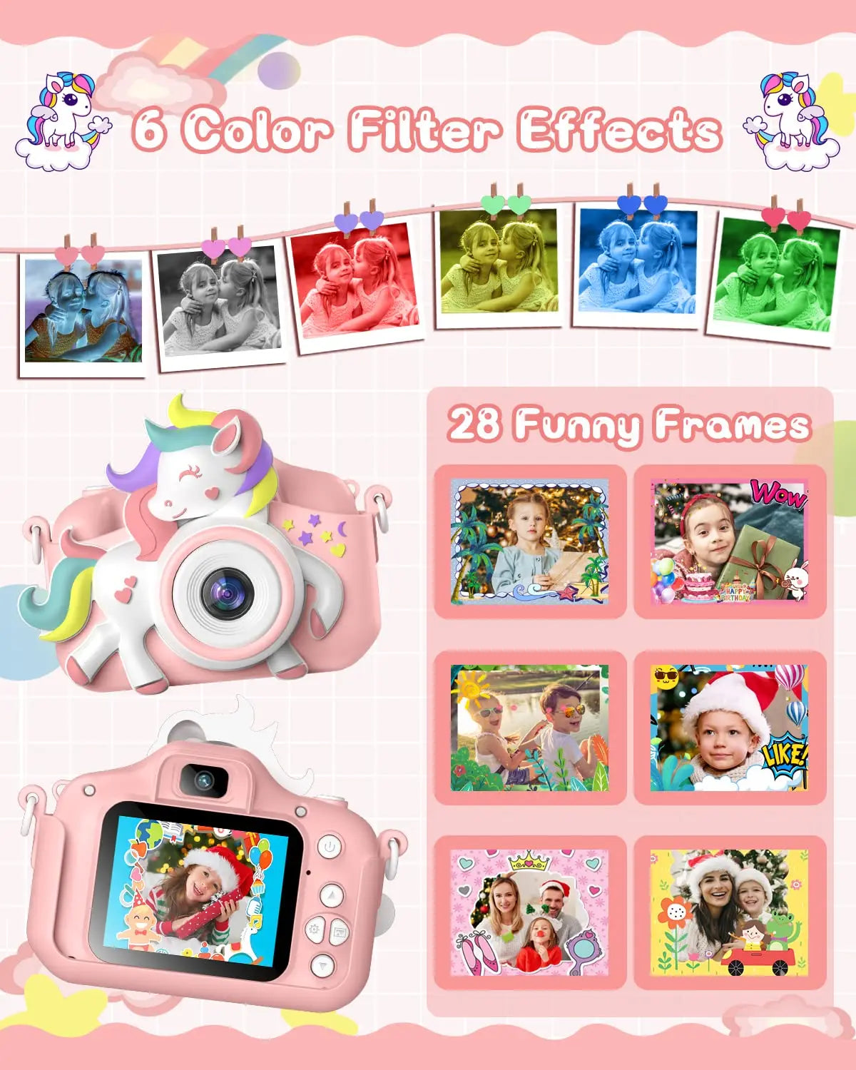 DIAMOOKY Kids Mini Camera 1080P HD Digital Camcorder Toy