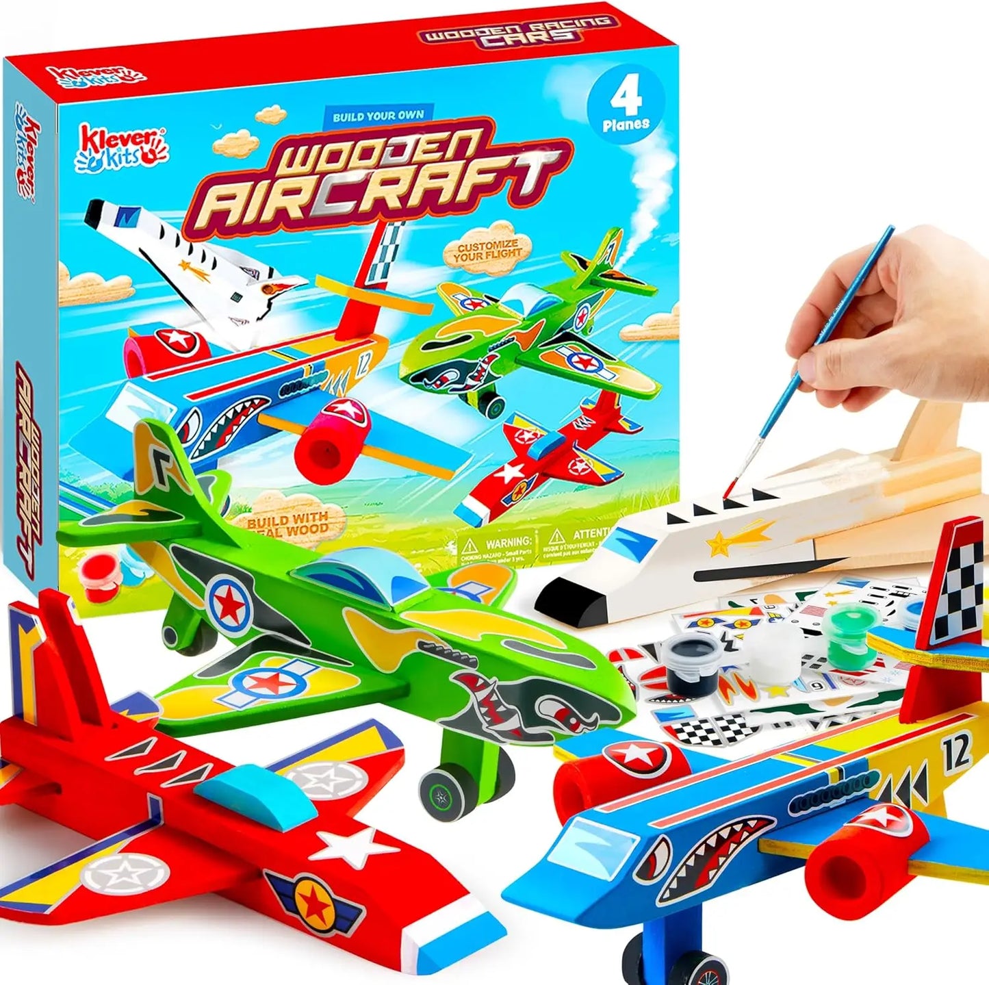 JoyfyDIY Wooden Airplane Craft Kit Assembly And Painting Toys