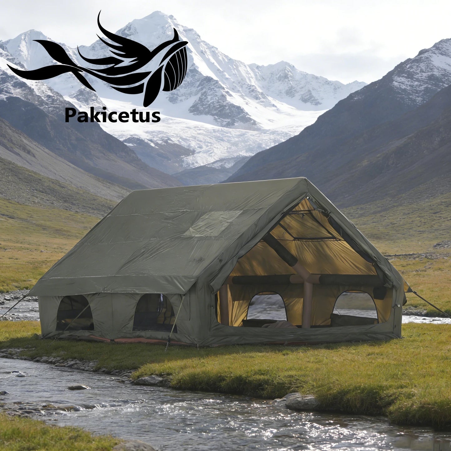 Pakicetus Quick Setup Inflatable Camping Tent Waterproof Family Air Tent