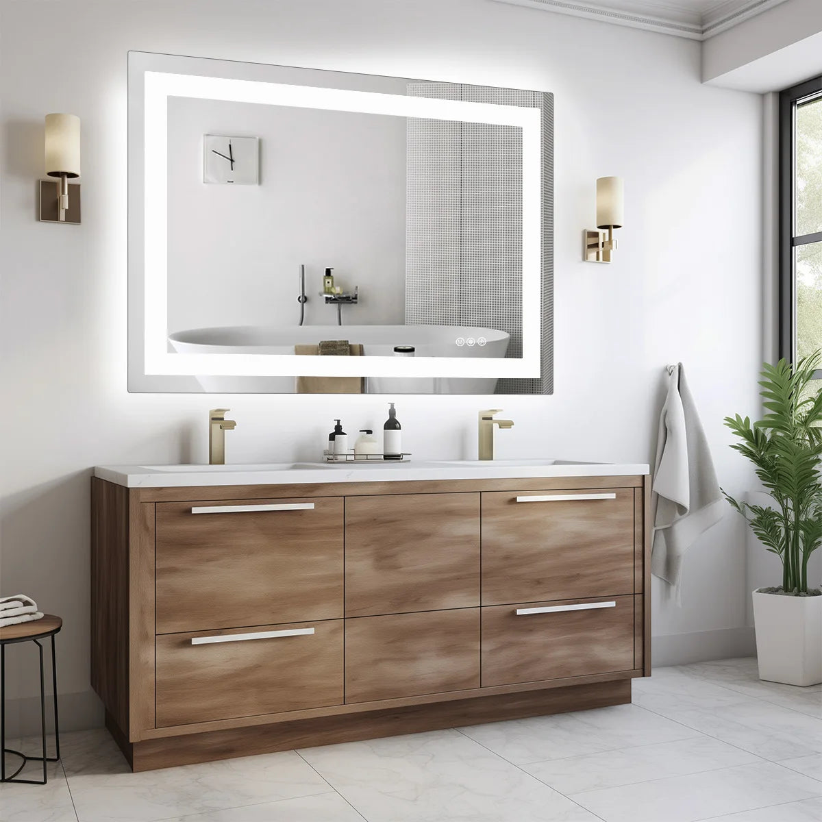 JHK LED Bathroom Vanity Mirror Featuring Backlight And Memory Function