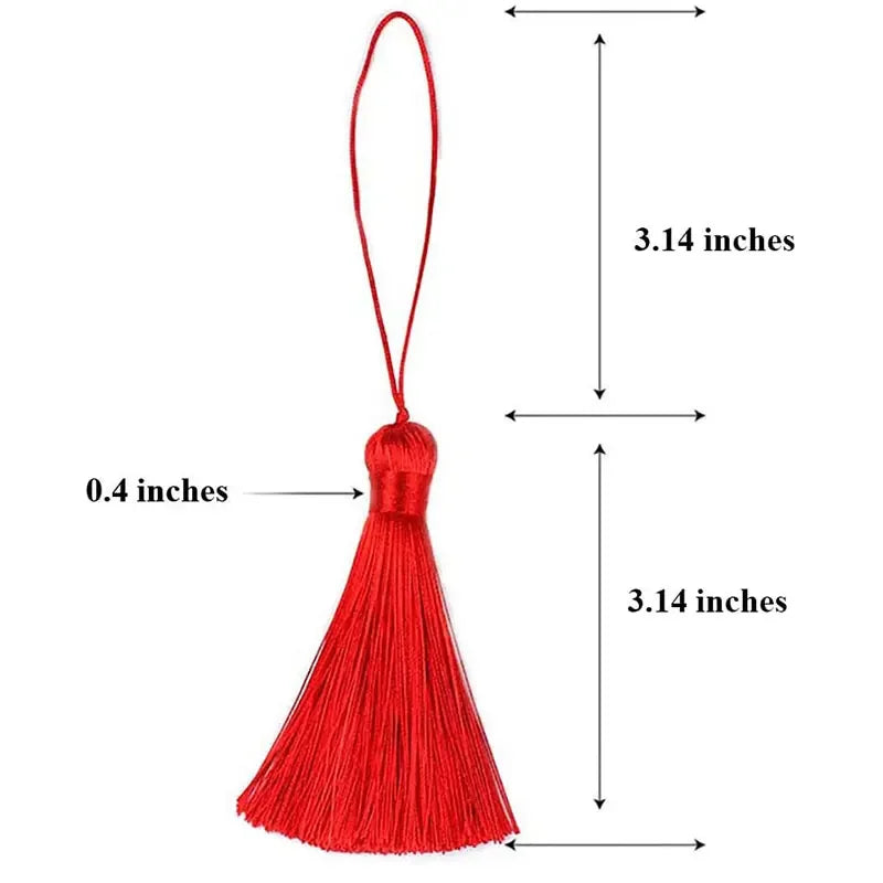 Premium Polyester Tassels With Cord Loops For Jewelry Making