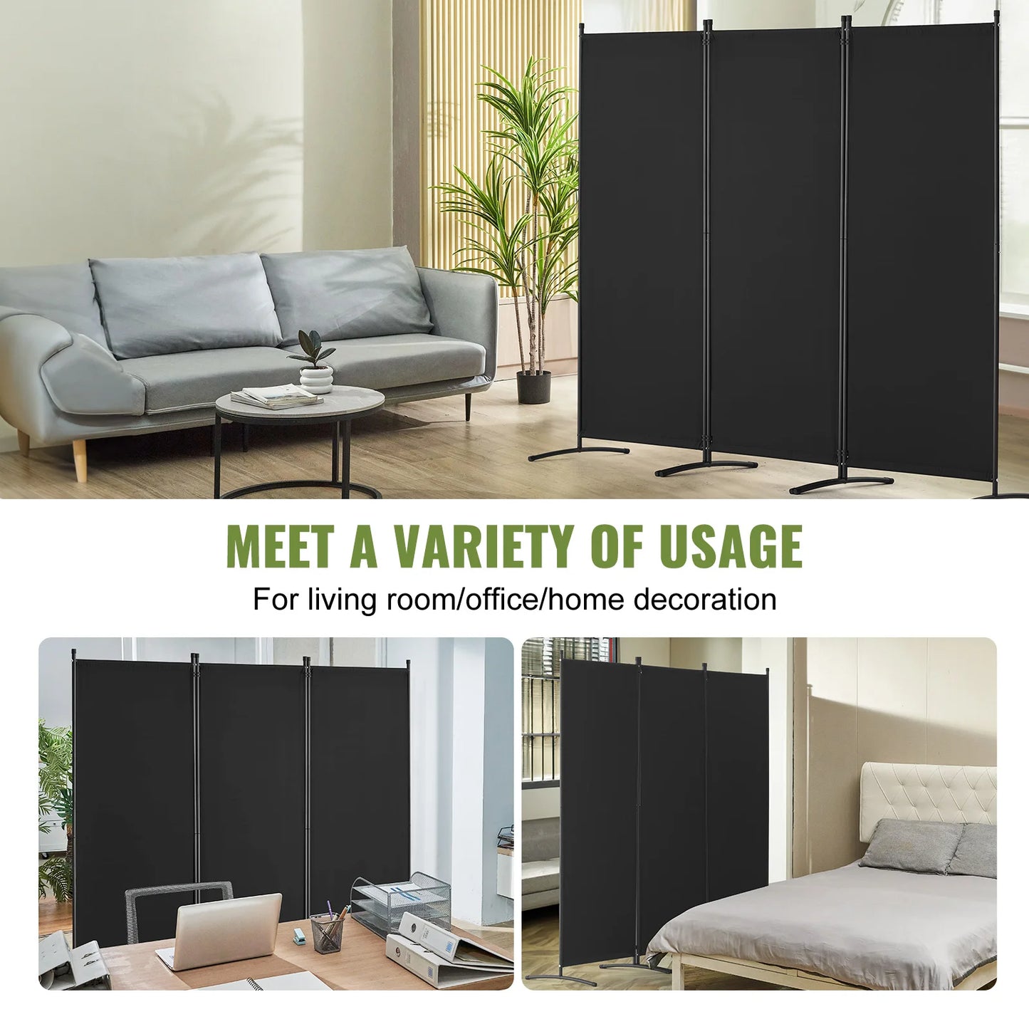 SucceBuy Folding Multi Panel Room Divider And Modern Privacy Screen