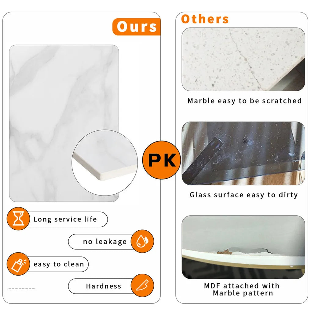 Modern Marble Top Side Table End Table For Living Room