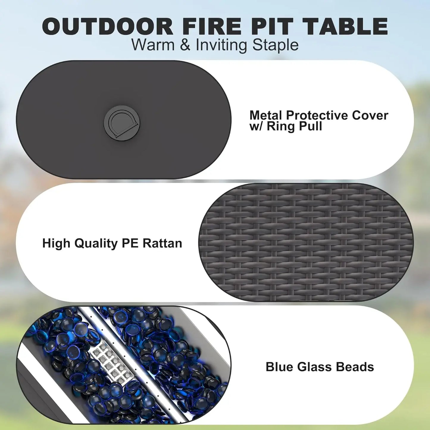 Guohe Outdoor Patio Conversation Set With Fire Pit Table
