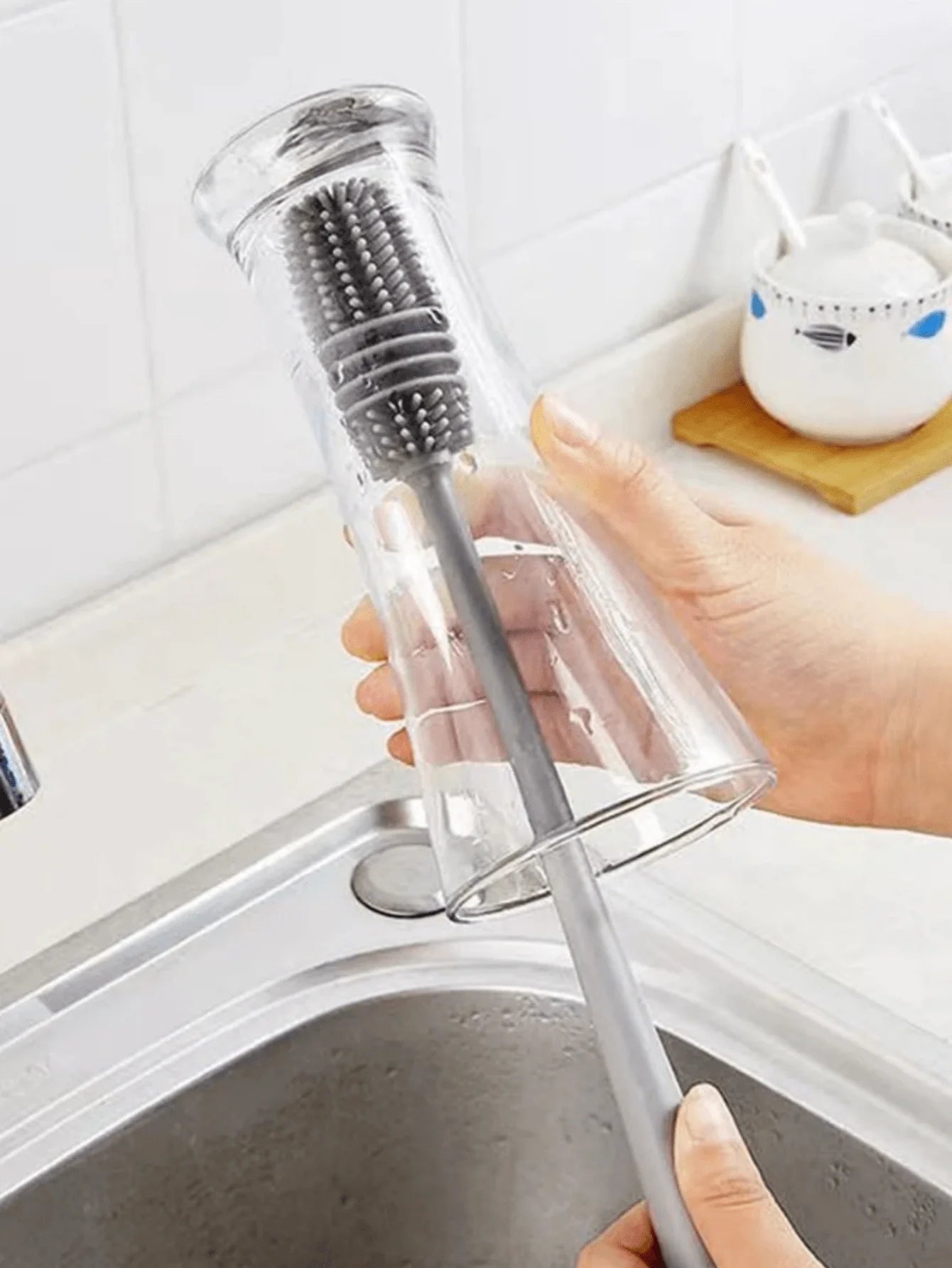 360 Degree Silicone Cup Brush For Kitchen And Bathroom Cleaning