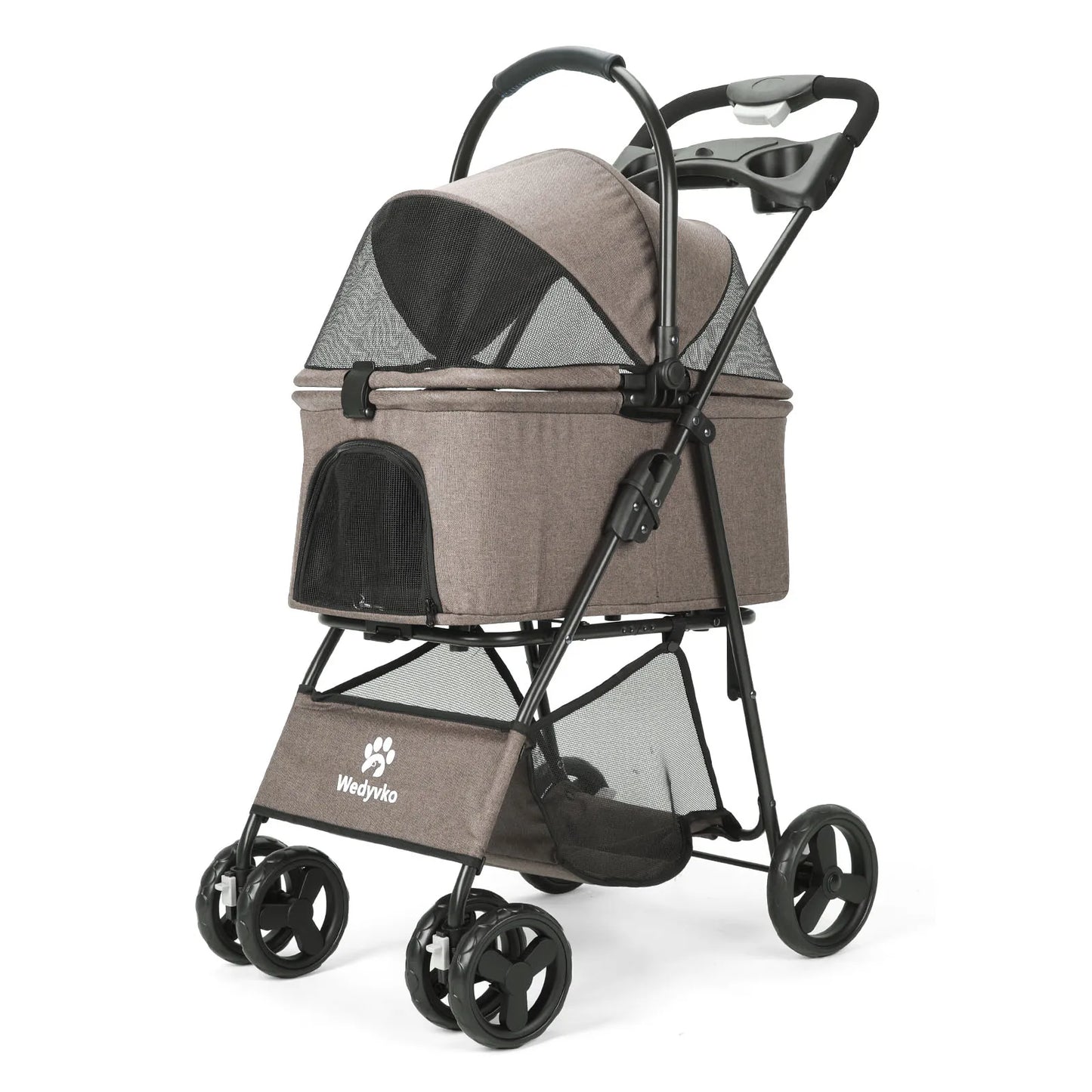 3 In 1 Waterproof Pet Stroller With Removable Carrier Handles