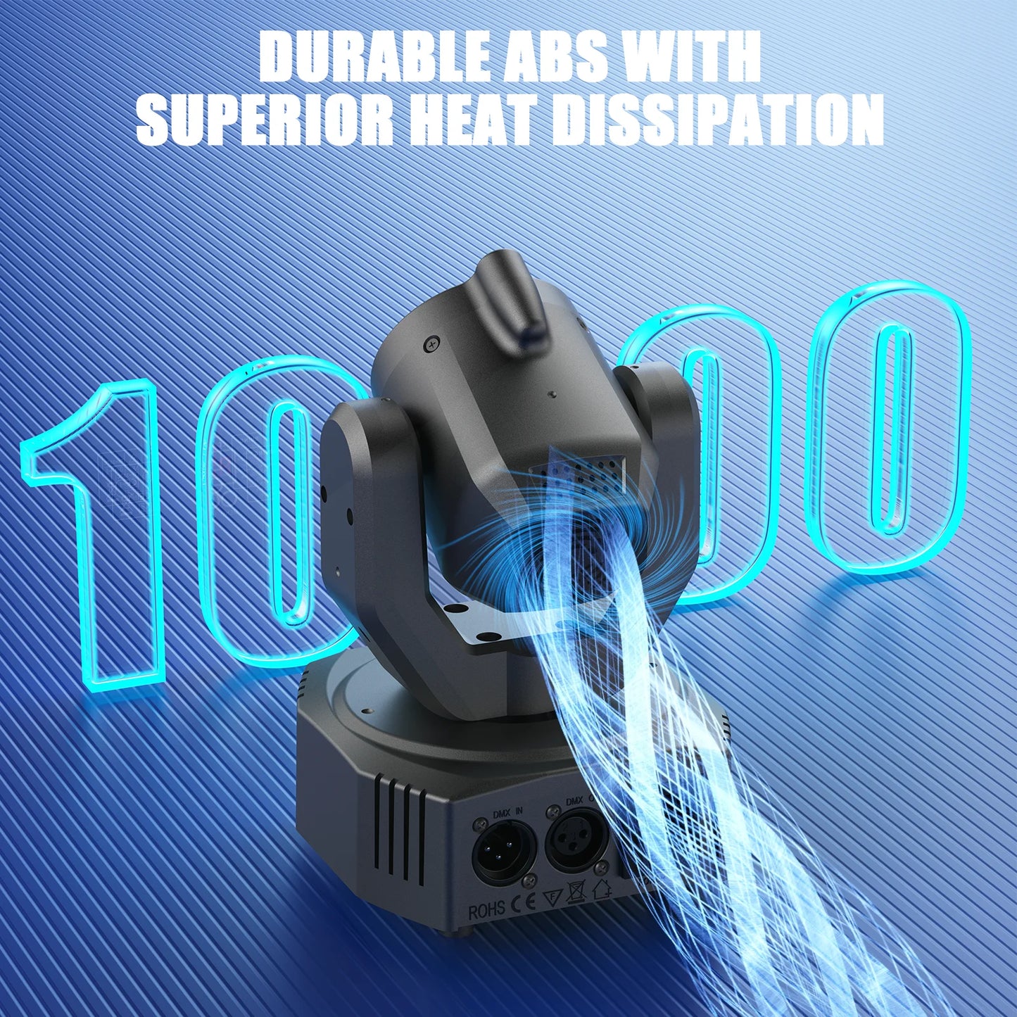 UKing Mini 30W RGBW Moving Head Stage Lighting DMX Fixture