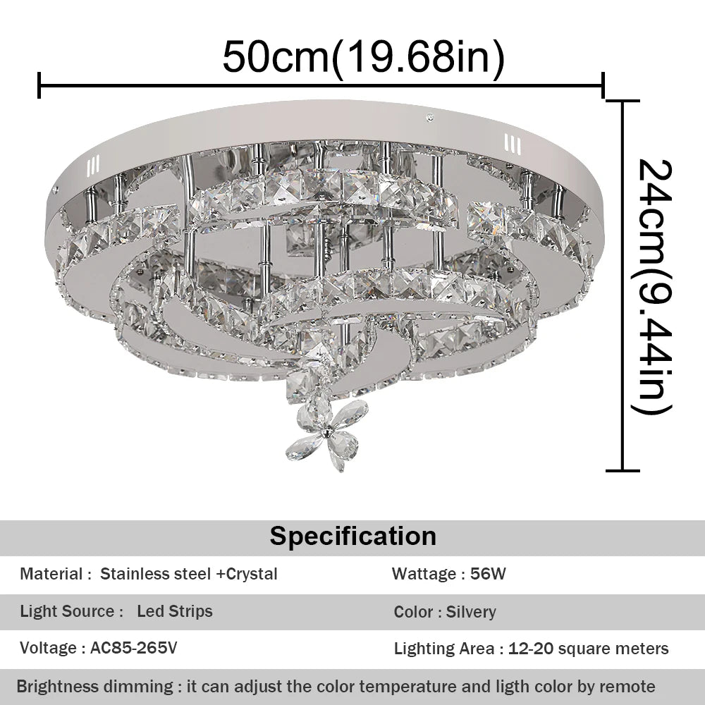 Vetrulus Luxury K9 Crystal LED Chandelier For Dining Room