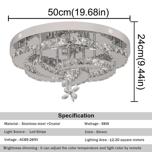 Vetrulus Luxury K9 Crystal LED Chandelier For Dining Room