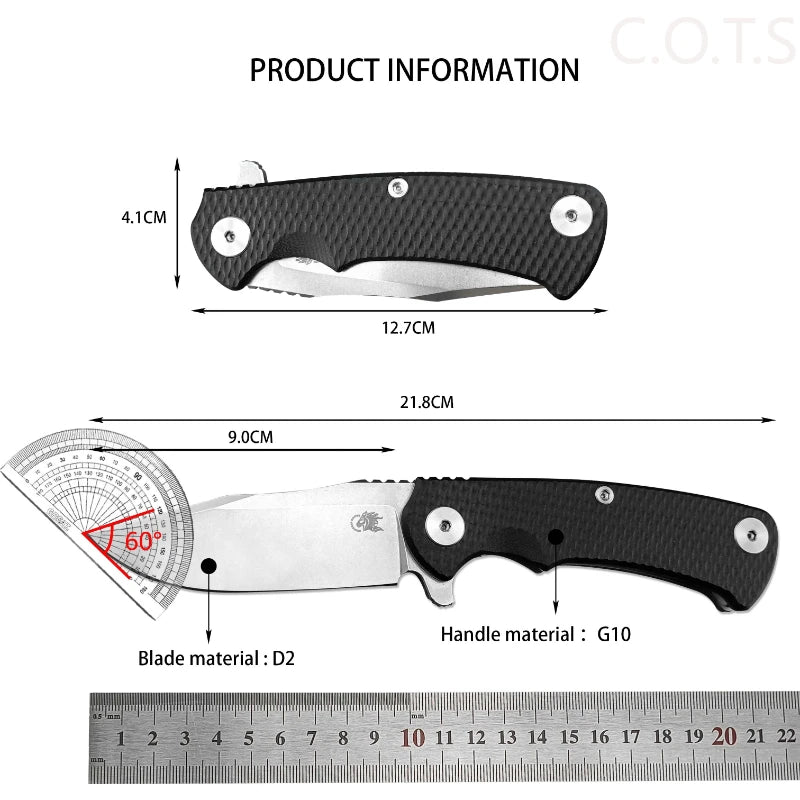Rick Hinderer XM18 D2 Steel G10 Folding Flipper Pocket Knife