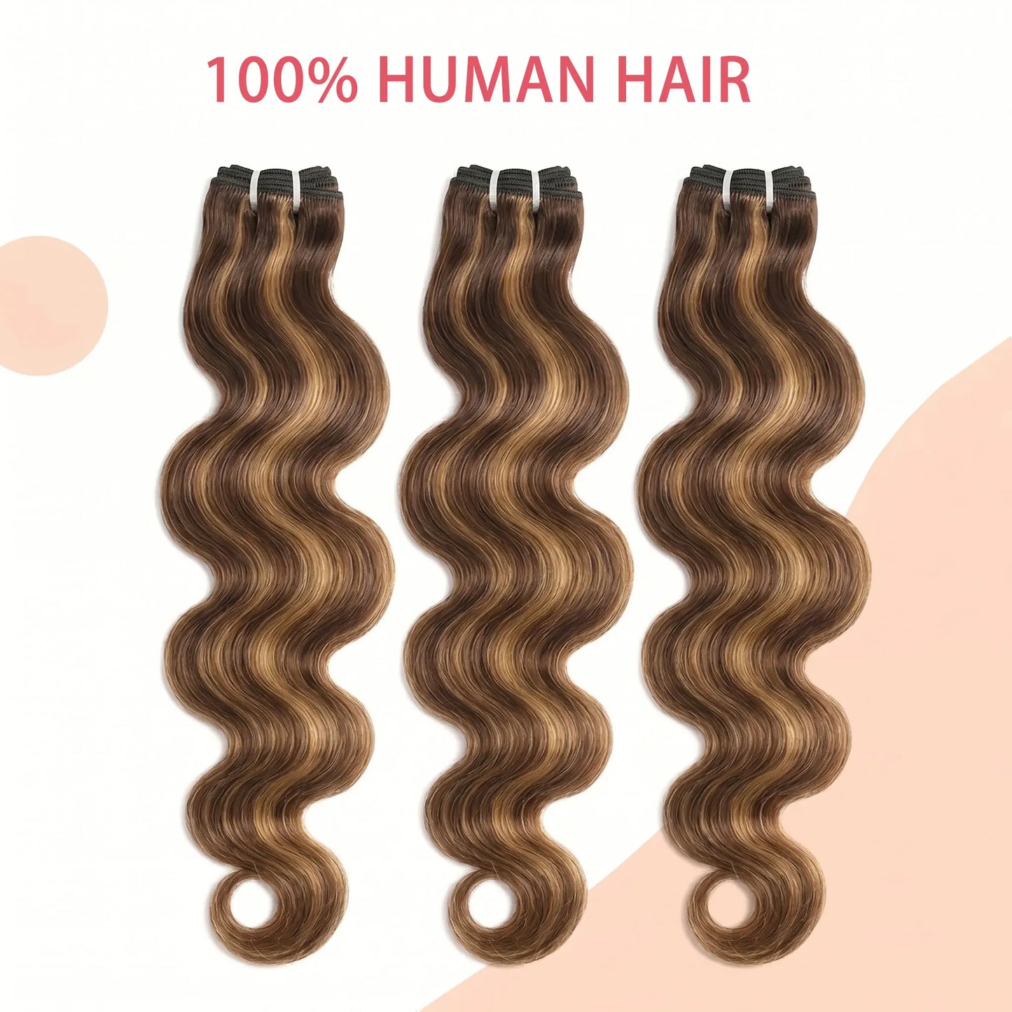 Gefily Brazilian 16A Ombre Body Wave Bundles Extensions