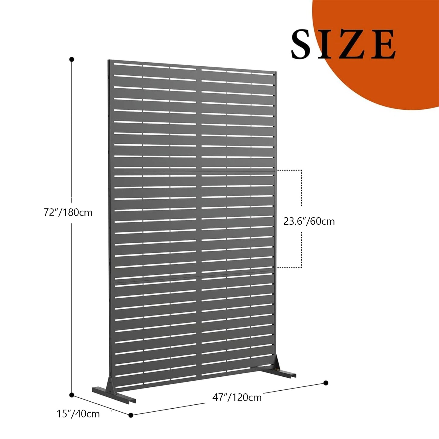 Twister CK Decorative Metal Garden Privacy Screen With Stand