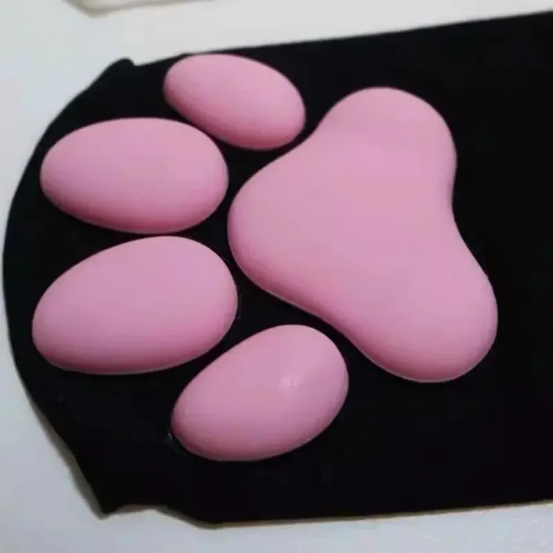 Premium Elastic Thigh High Stockings With Cute Paw Detail Pattern