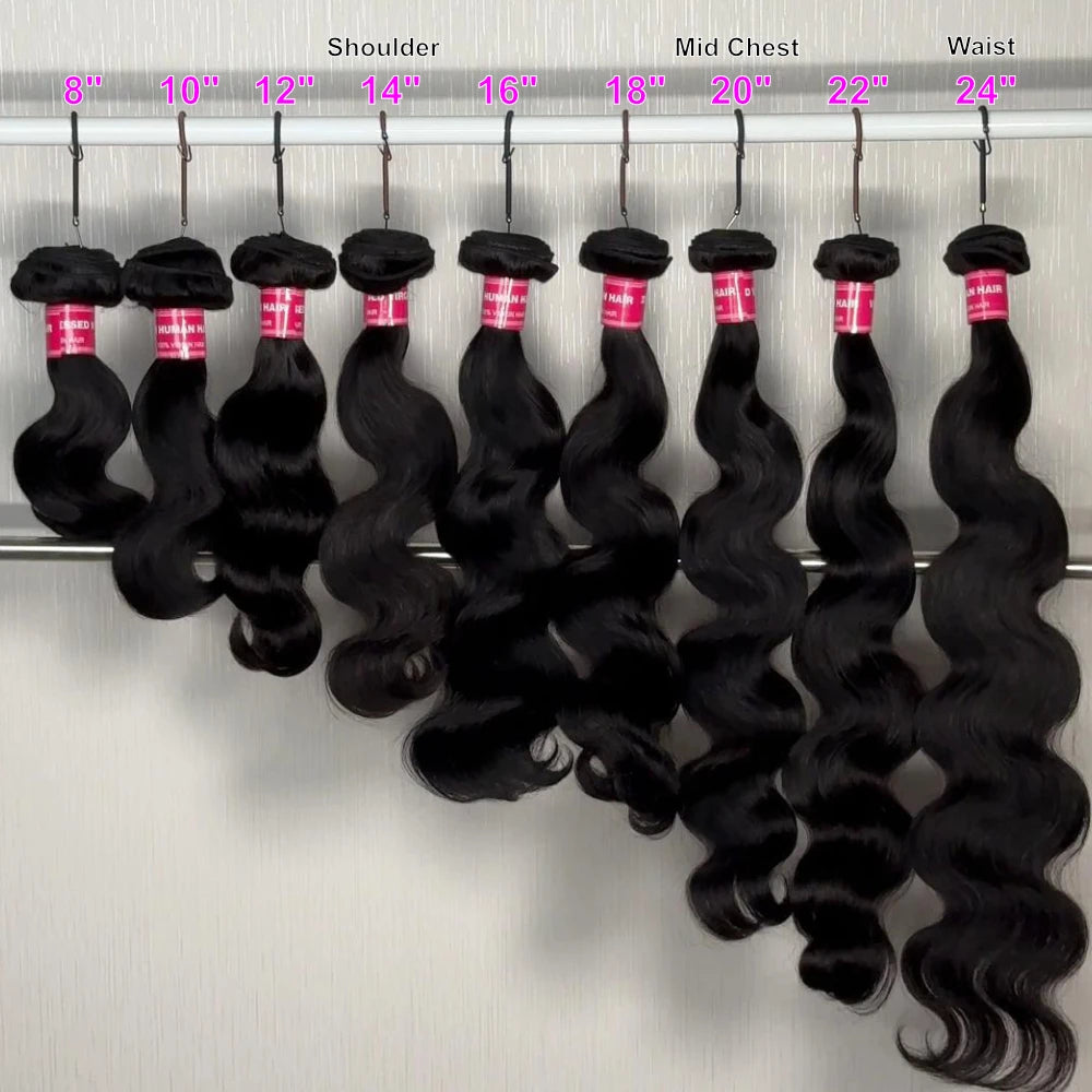 Unice Body Wave Bundles 100% Human Hair Virgin Brazilian Weave Extensions
