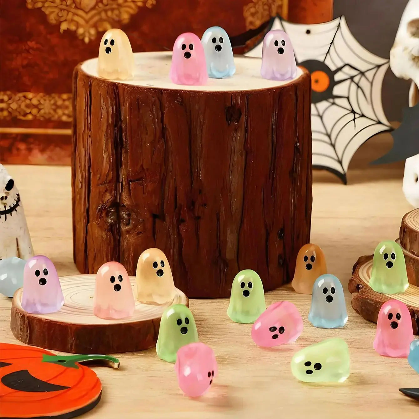 Luminous Ghost Figures Glowing Miniatures For Halloween Home Decor
