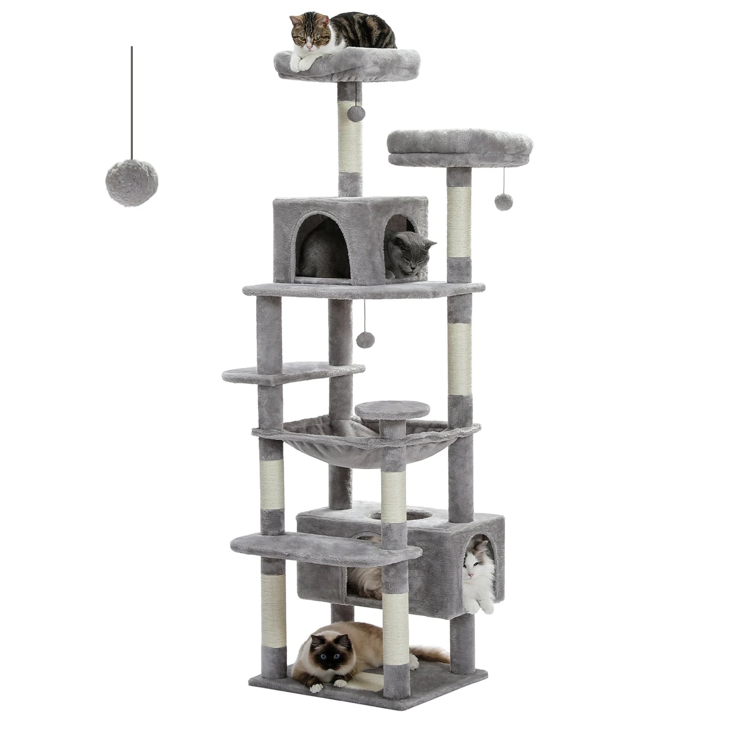 PAWZ Road Indoor Cat Tree With Hammock And Scratching Posts