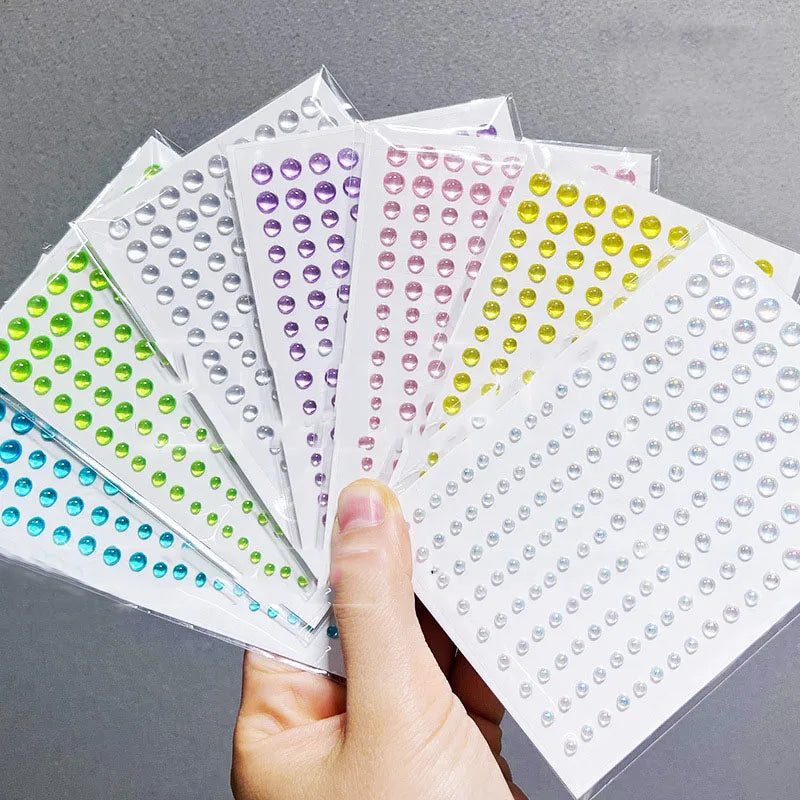 Elegant 3D Water Drop Stickers For Temporary Face Art