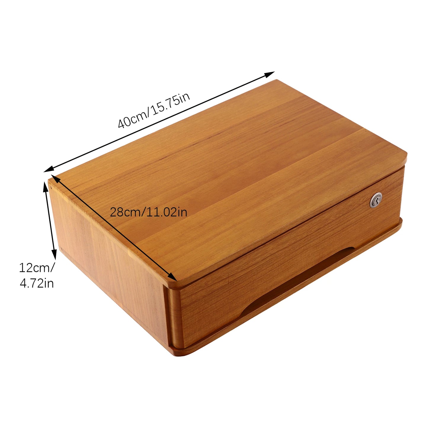 Wooden Desktop Storage Drawer Organizer With Lockable Drawers