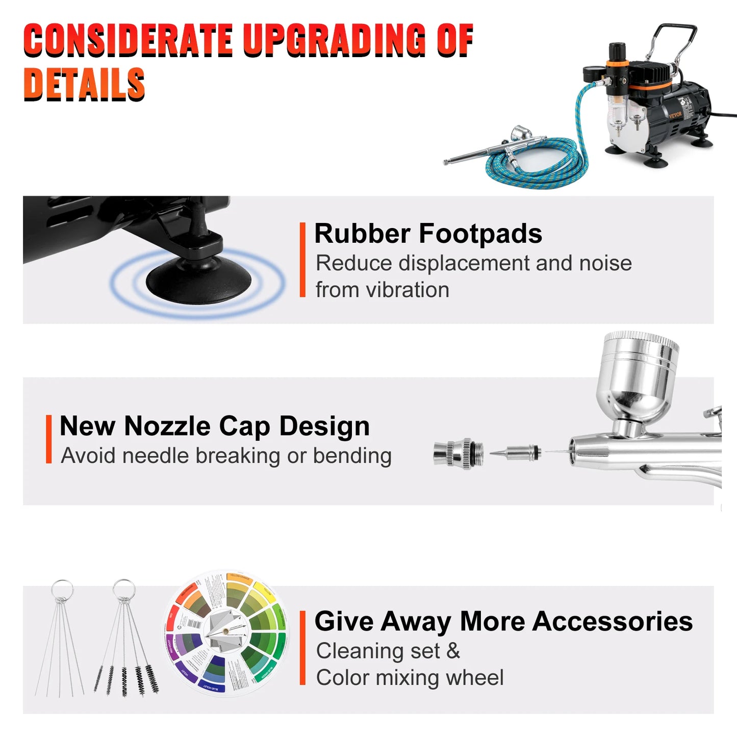 Succebuy Professional Dual Action Airbrush 120W Electric Spray Gun
