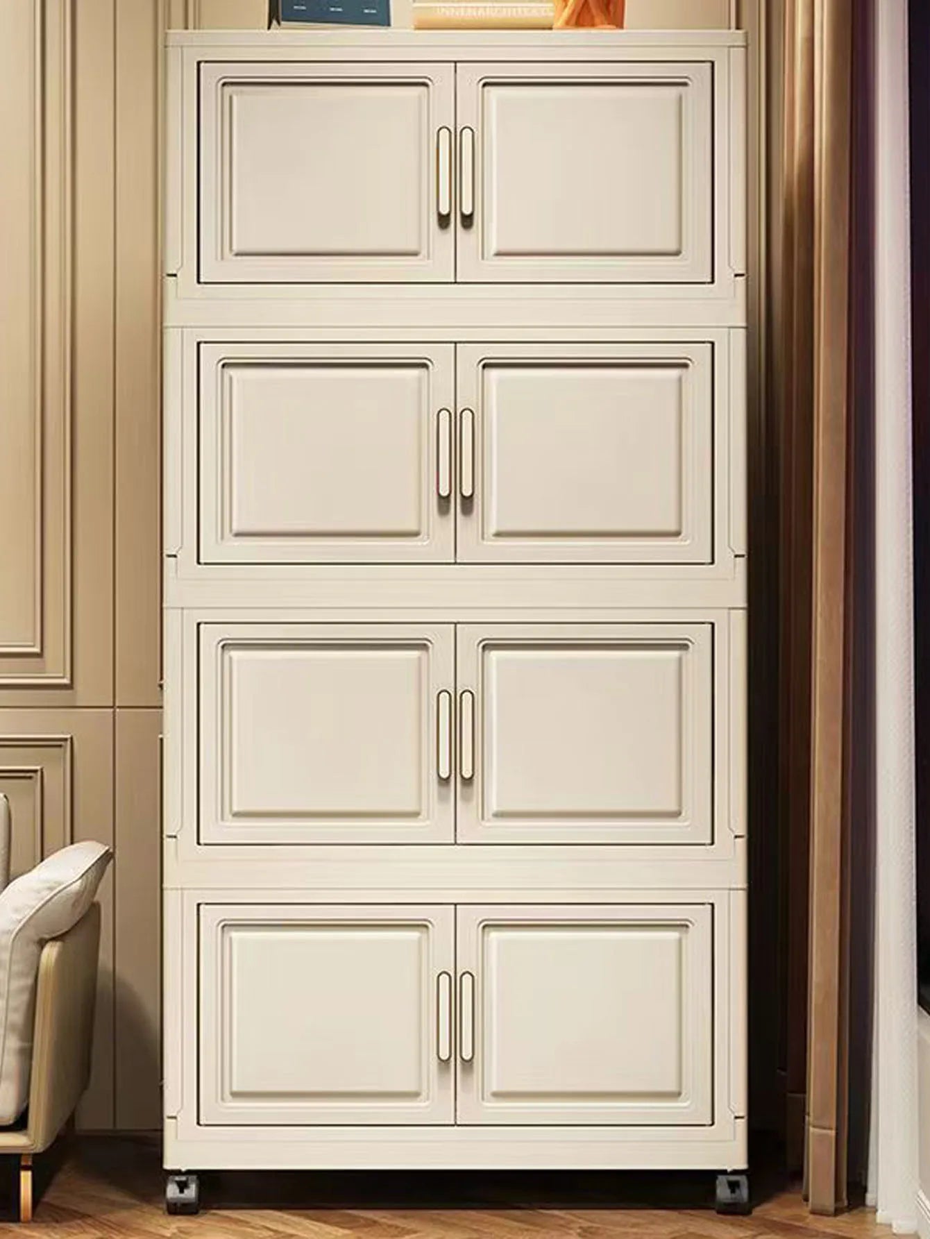 Adjustable Plastic Storage Cabinet For Home Kitchen Organization