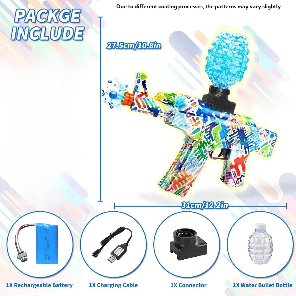 Electric Automatic Gel Ball Blaster Toy With Safety Glasses