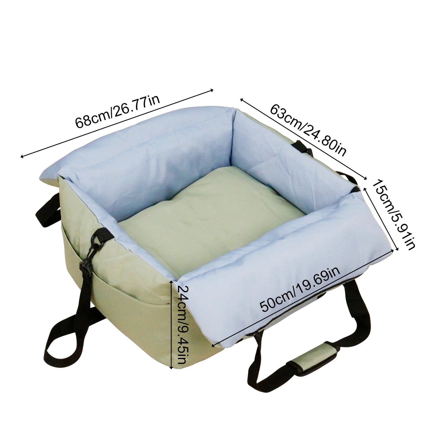 Borwart Portable Dog Booster Seat With Safety Belt Cover