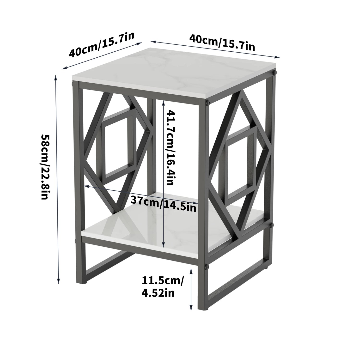 Modern Marble Top Side Table End Table For Living Room