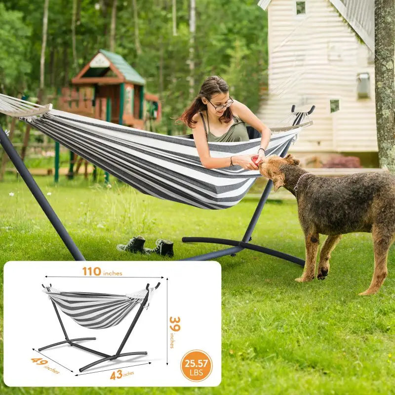 Gyroor Adjustable Outdoor Hammock Stand With Convenient Storage Bag
