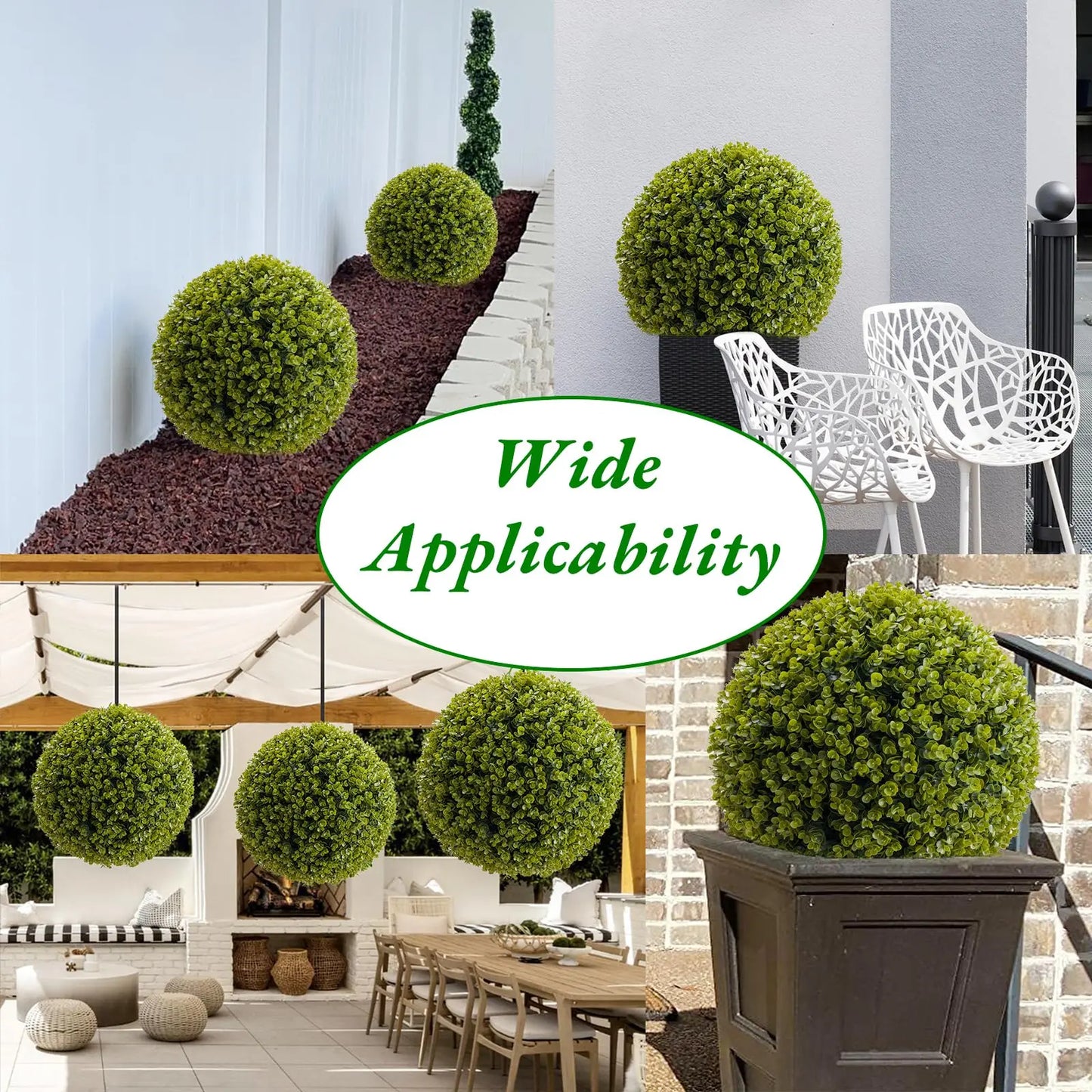 Studyset Artificial Topiary Balls For Home And Garden Decoration