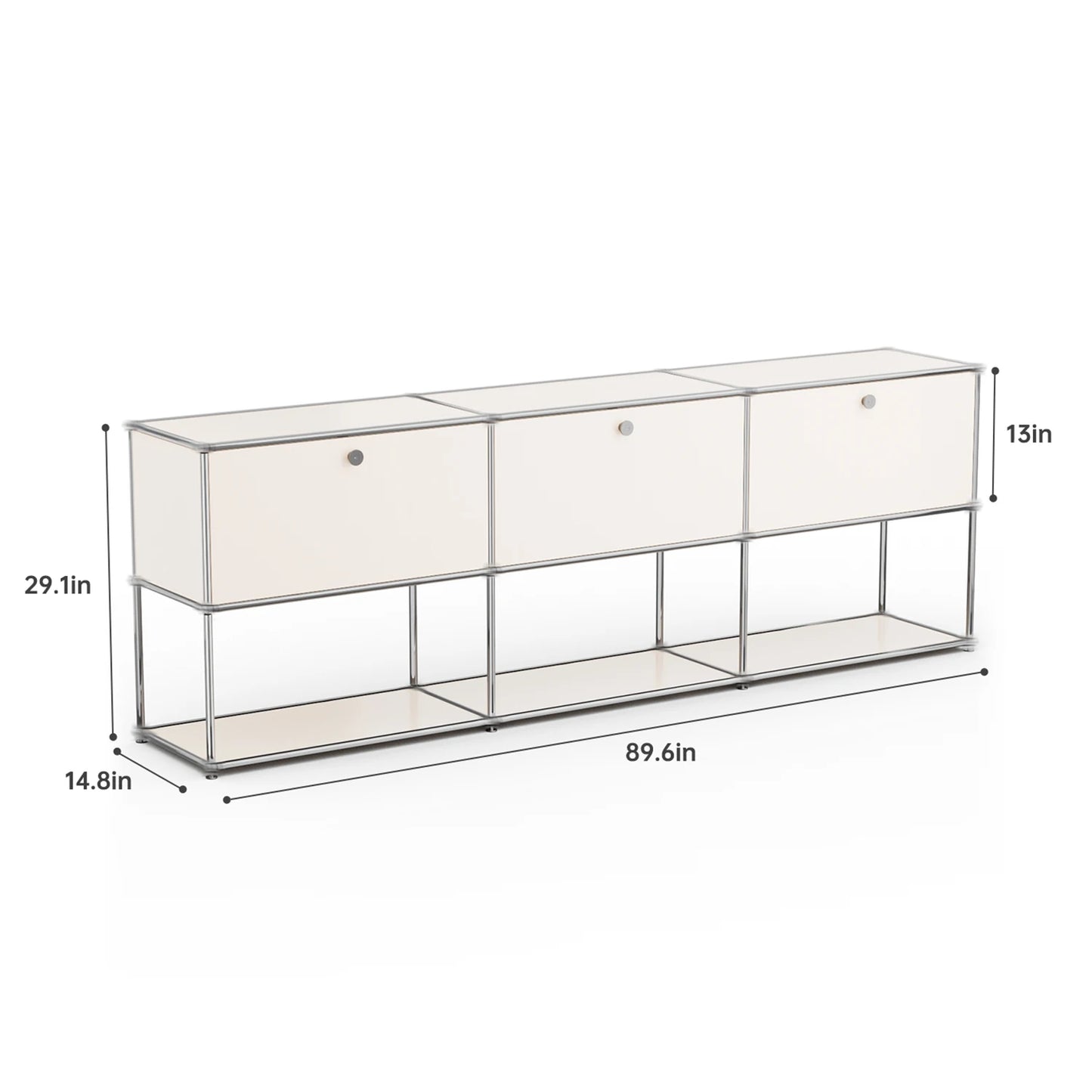 Modern Stainless Steel Storage Cabinet For Living Room And Office