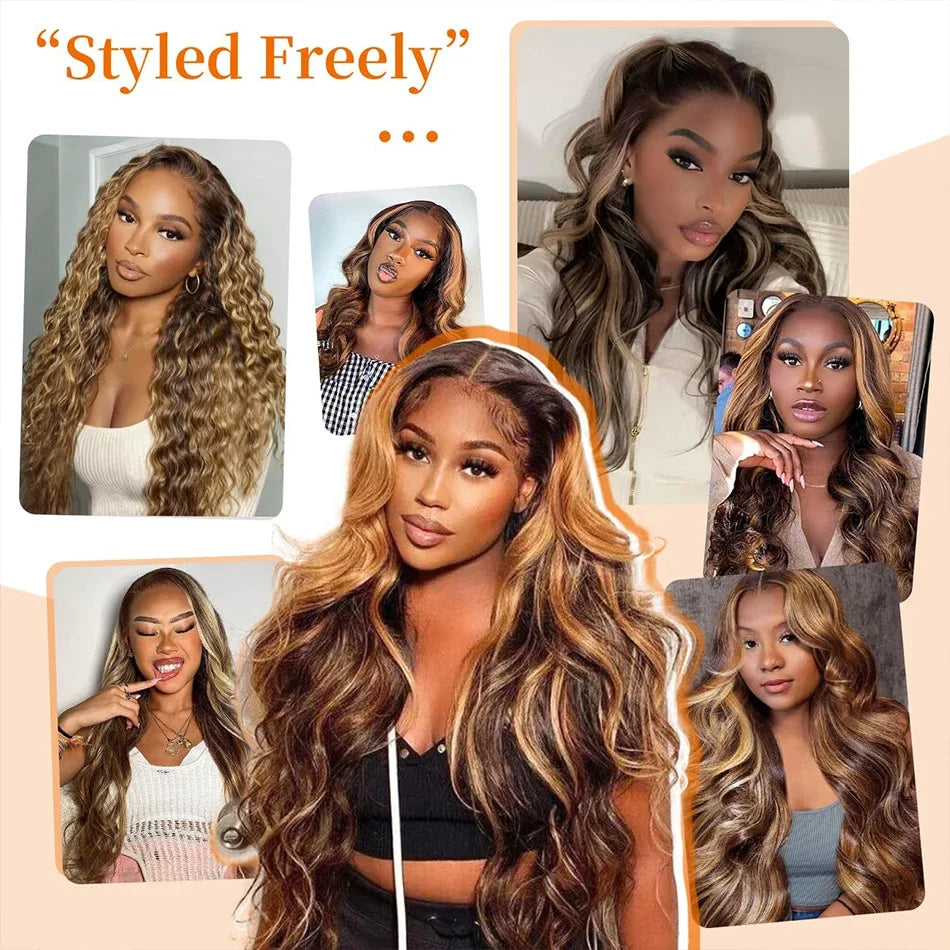 Gefily Brazilian 16A Ombre Body Wave Bundles Extensions