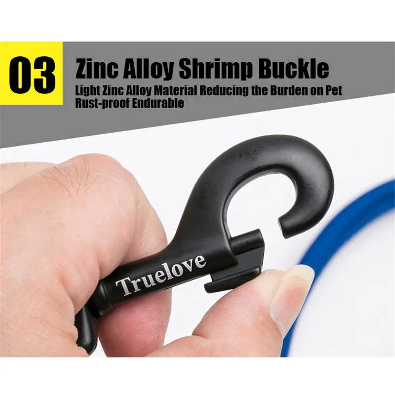 Truelove Reflective Padded Nylon Mesh Dog Walking Leash