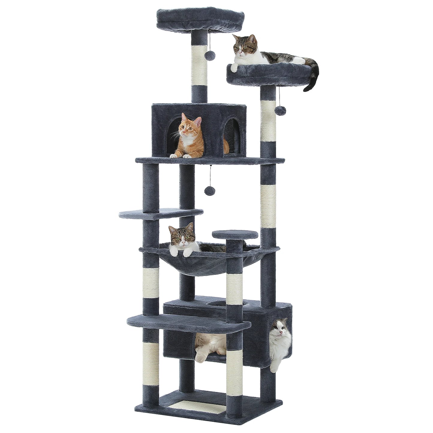 Pawz Road Luxury Cat Tree With Sisal Posts And Hammock