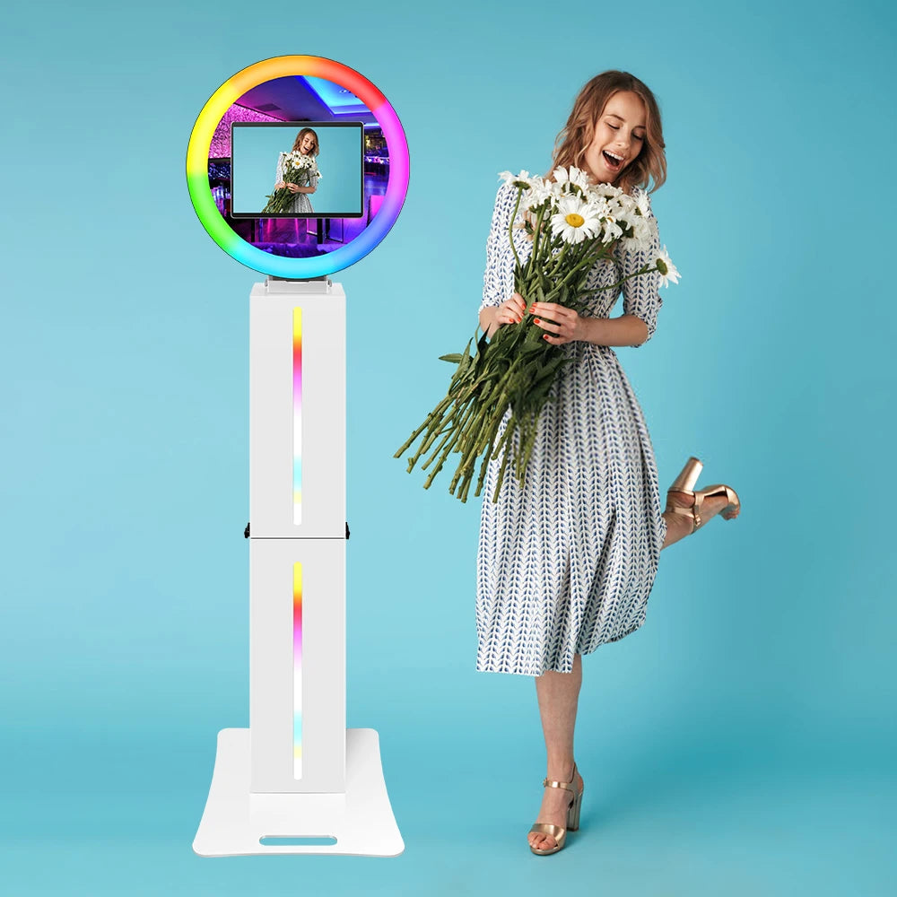 Portable Led Light Photo Booth Stand Kit For iPad Weddings Parties
