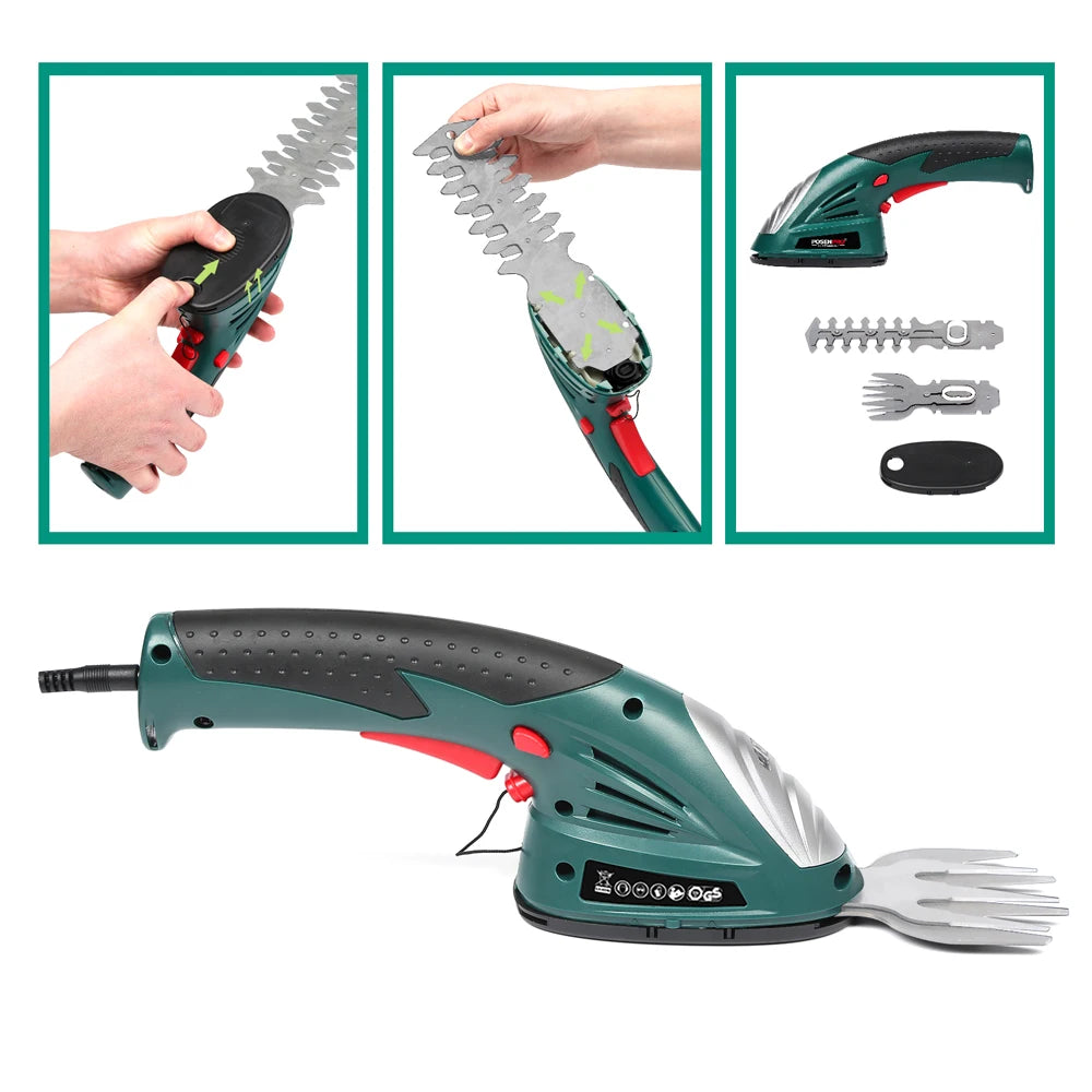 Posenpro Cordless 7.2V Hedge And Grass Trimmer Shear