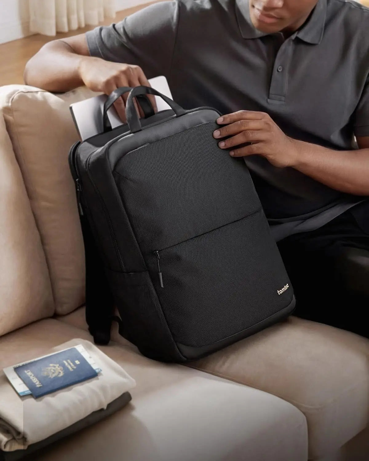 Professional Polyester Laptop Backpack For Work Travel And Commuting