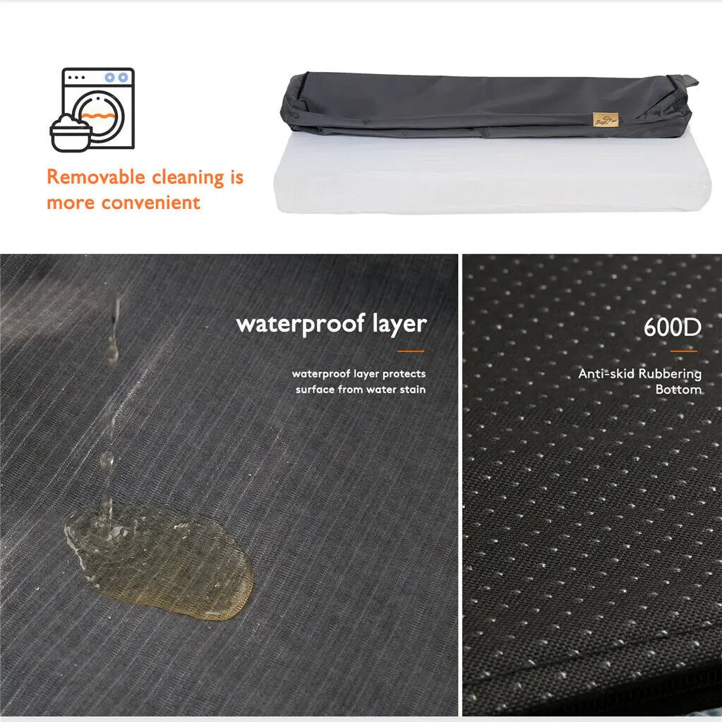 Waterproof Orthopedic Dog Bed Featuring Memory Foam And Washable Cover