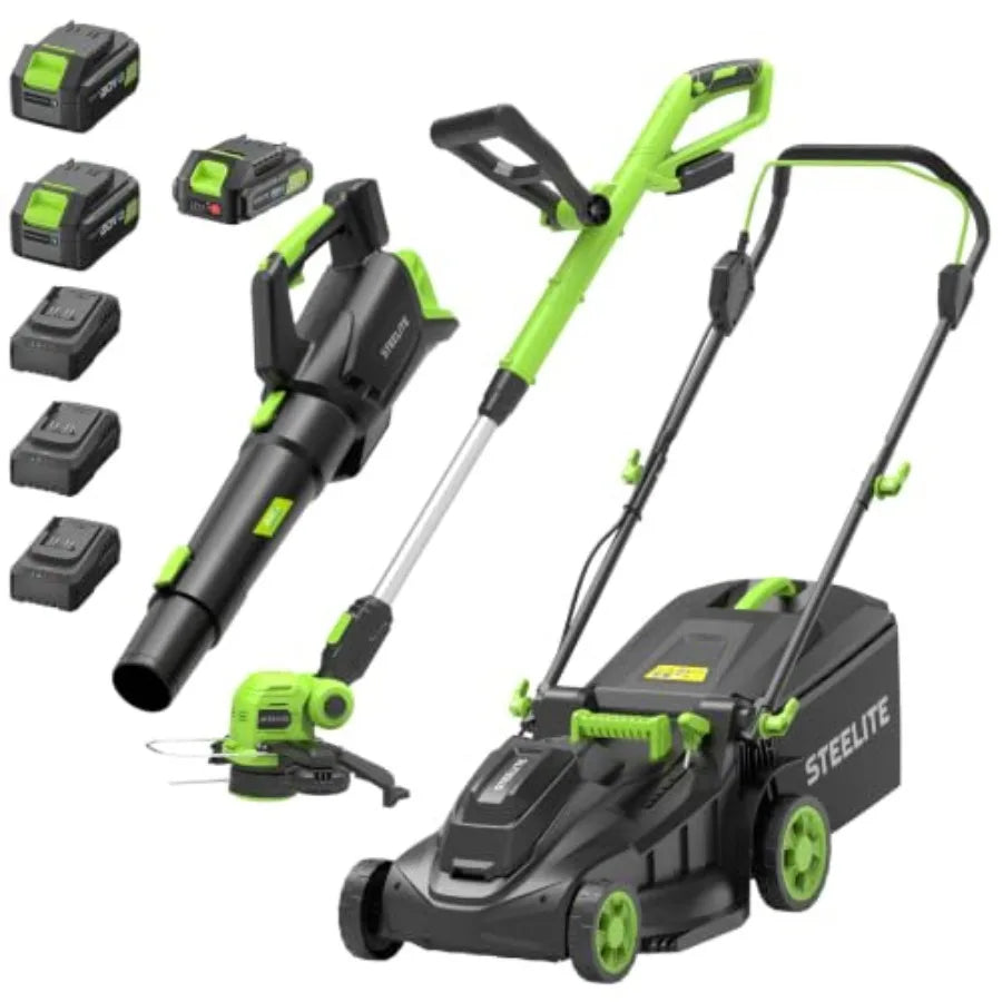 SHXI Brushless Cordless Lawn Mower And Leaf Blower System