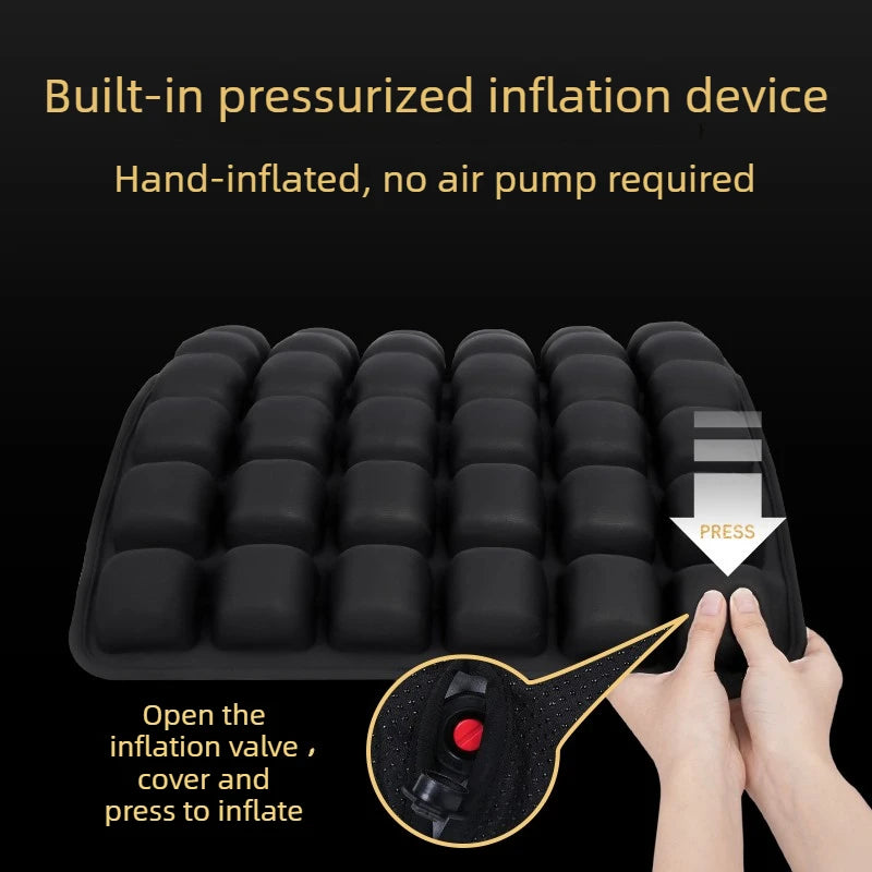 3D Inflatable Seat Cushion With Massage Pad For Office Chairs