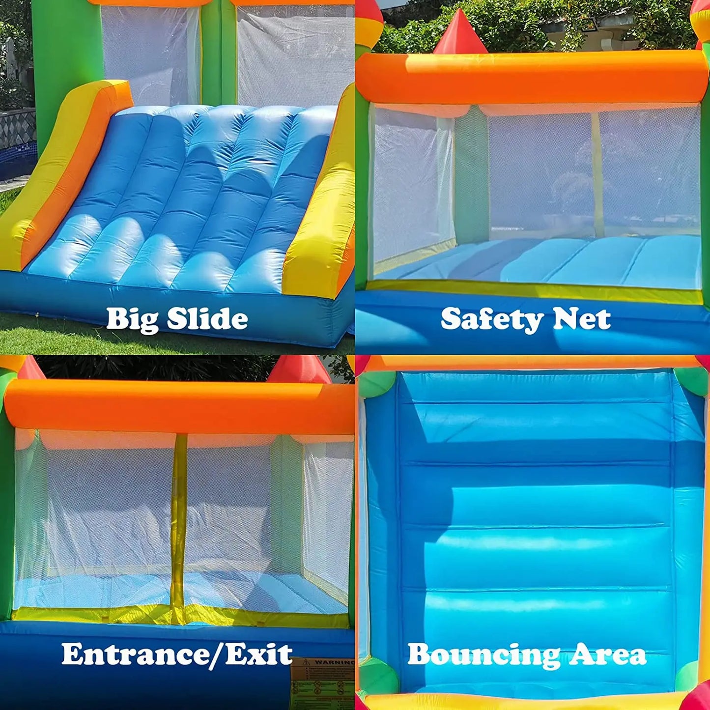 Yard Inflatable Bounce House With Slide For Kids Outdoor