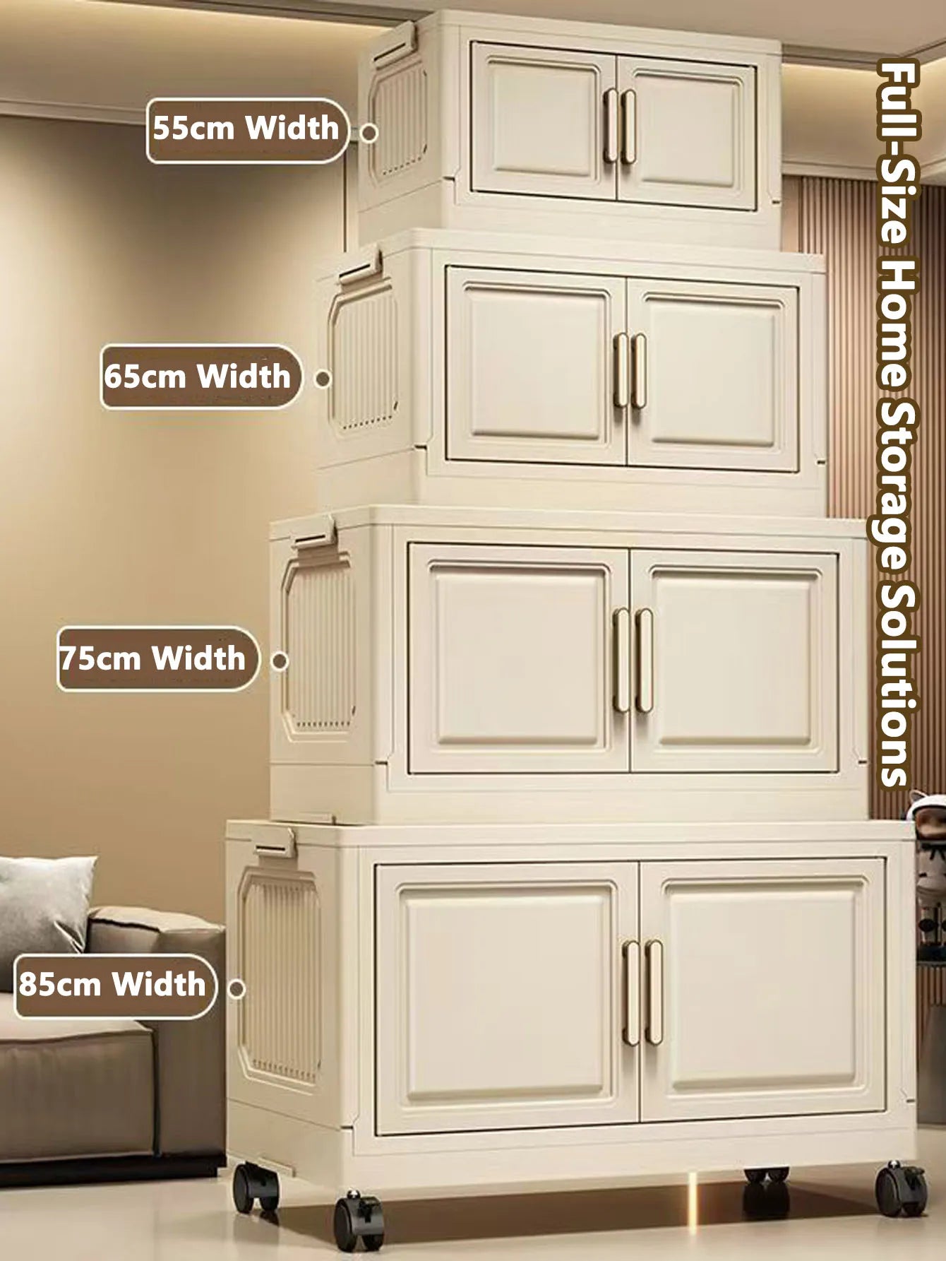 Adjustable Plastic Storage Cabinet For Home Kitchen Organization