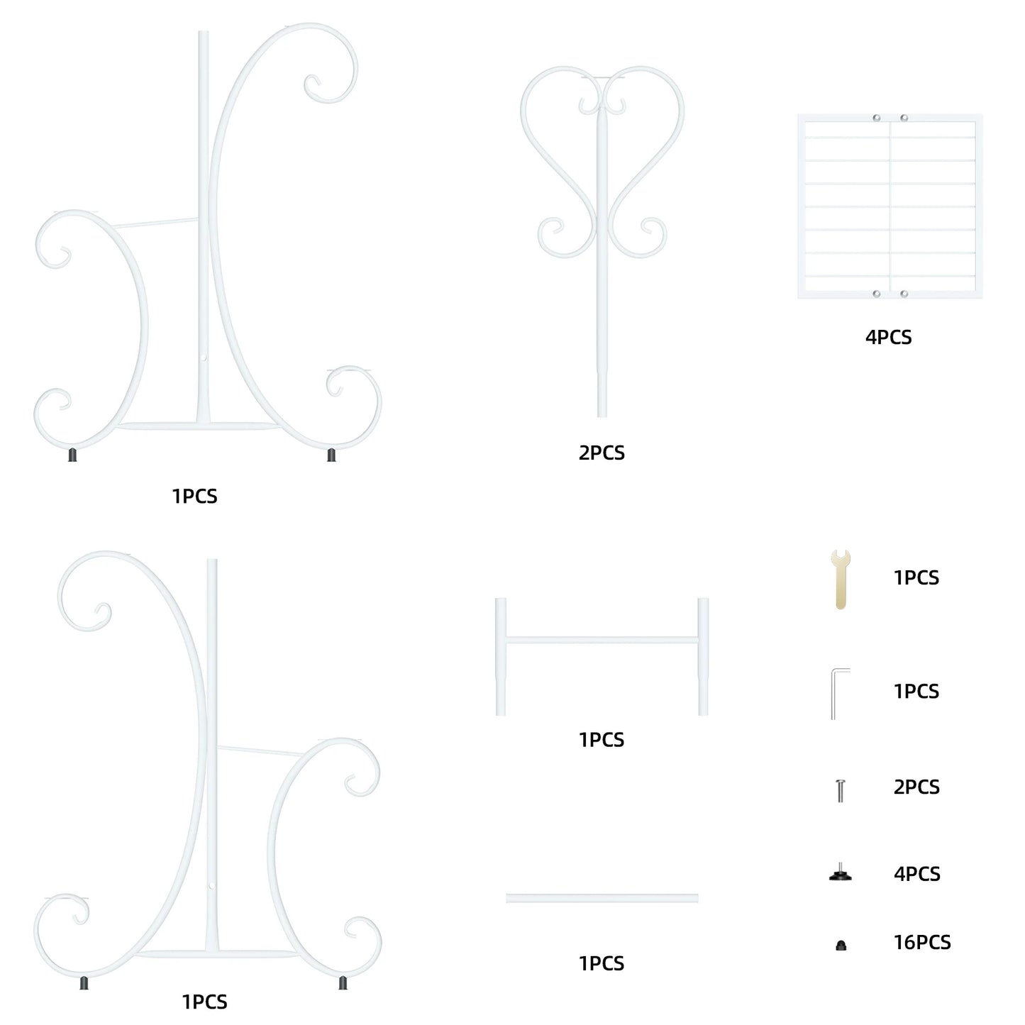 Four Tier Metal Plant Stand For Indoor Outdoor Garden Display