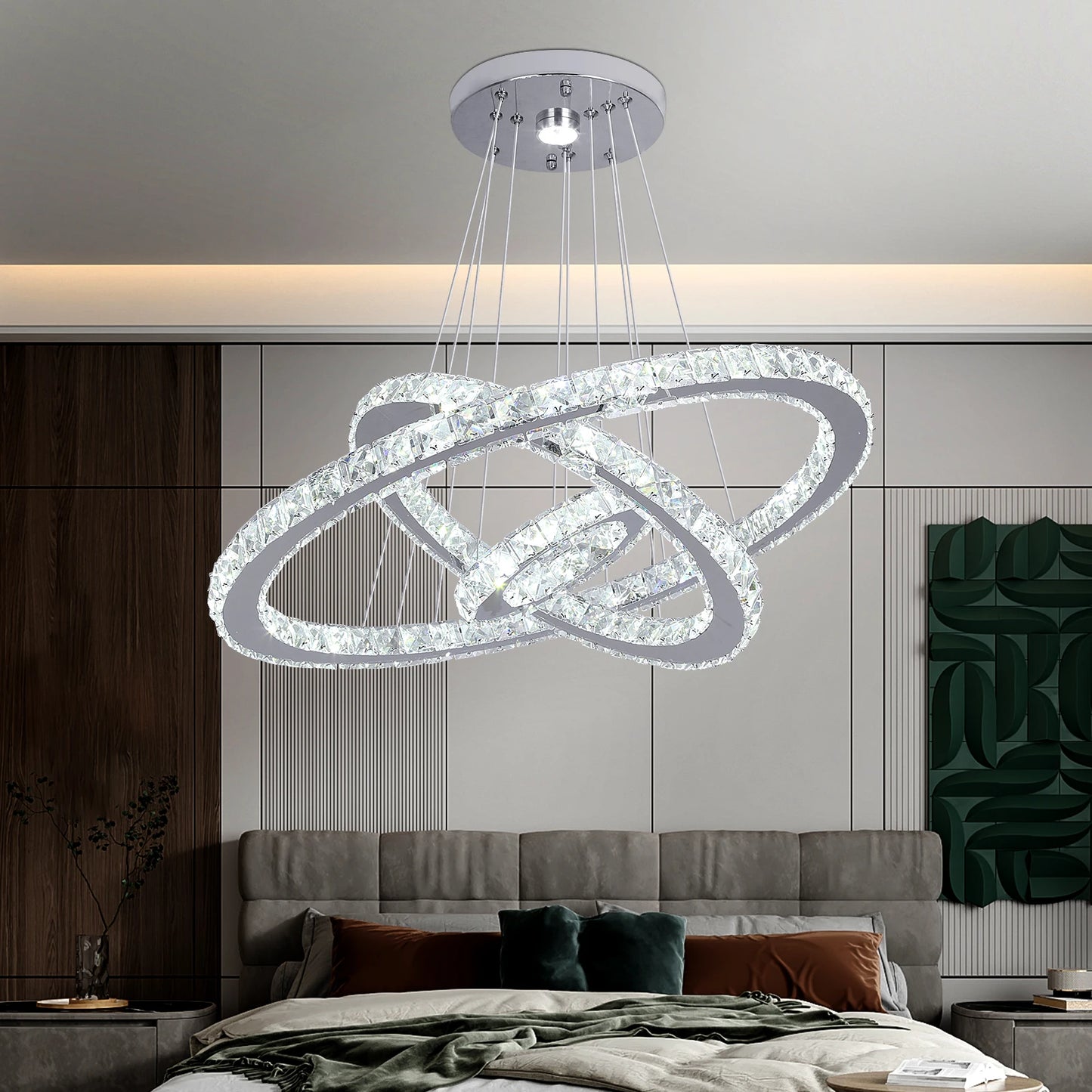 Vetrulus Modern Led Crystal Chandelier For Dining Room Lighting