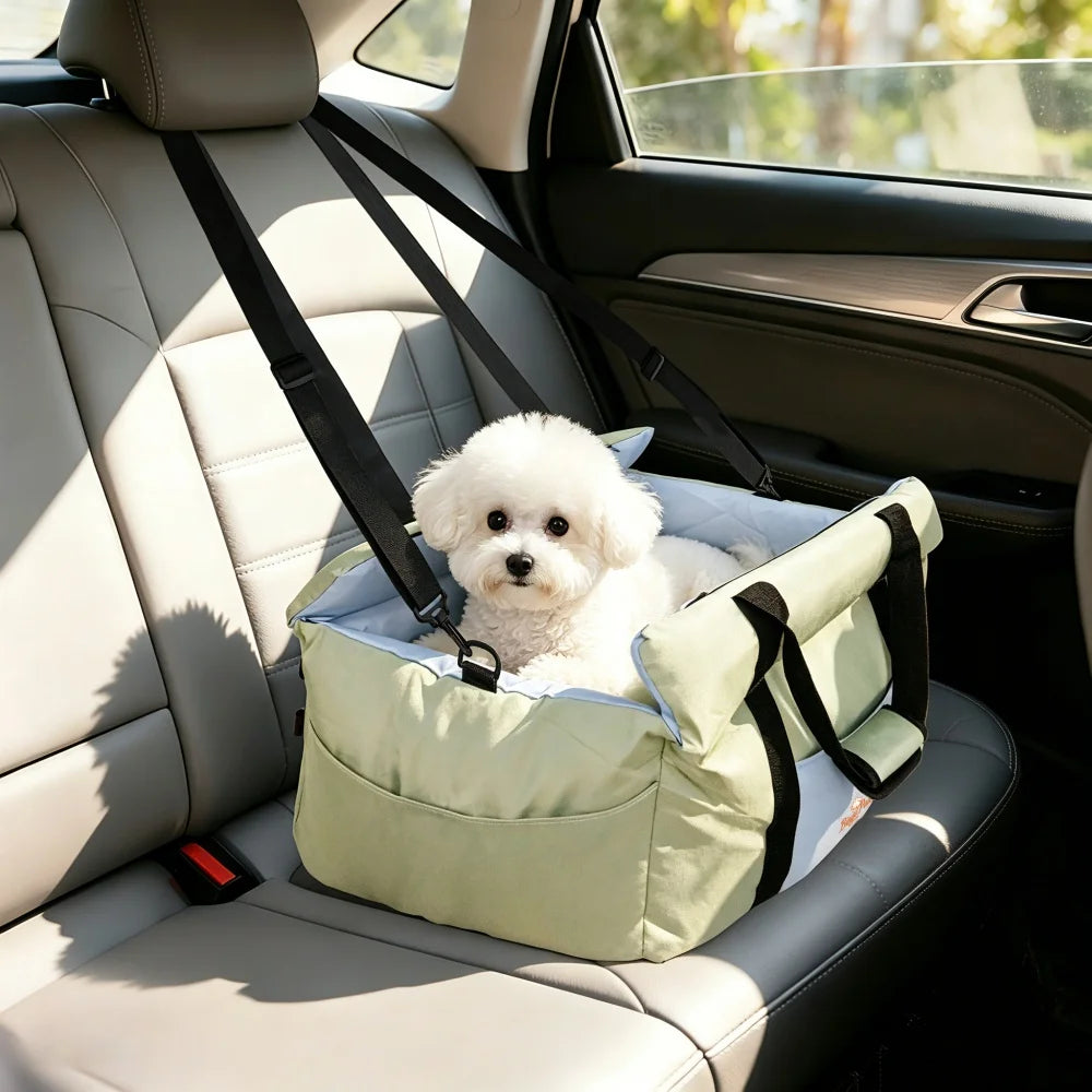 Borwart Portable Dog Booster Seat With Safety Belt Cover