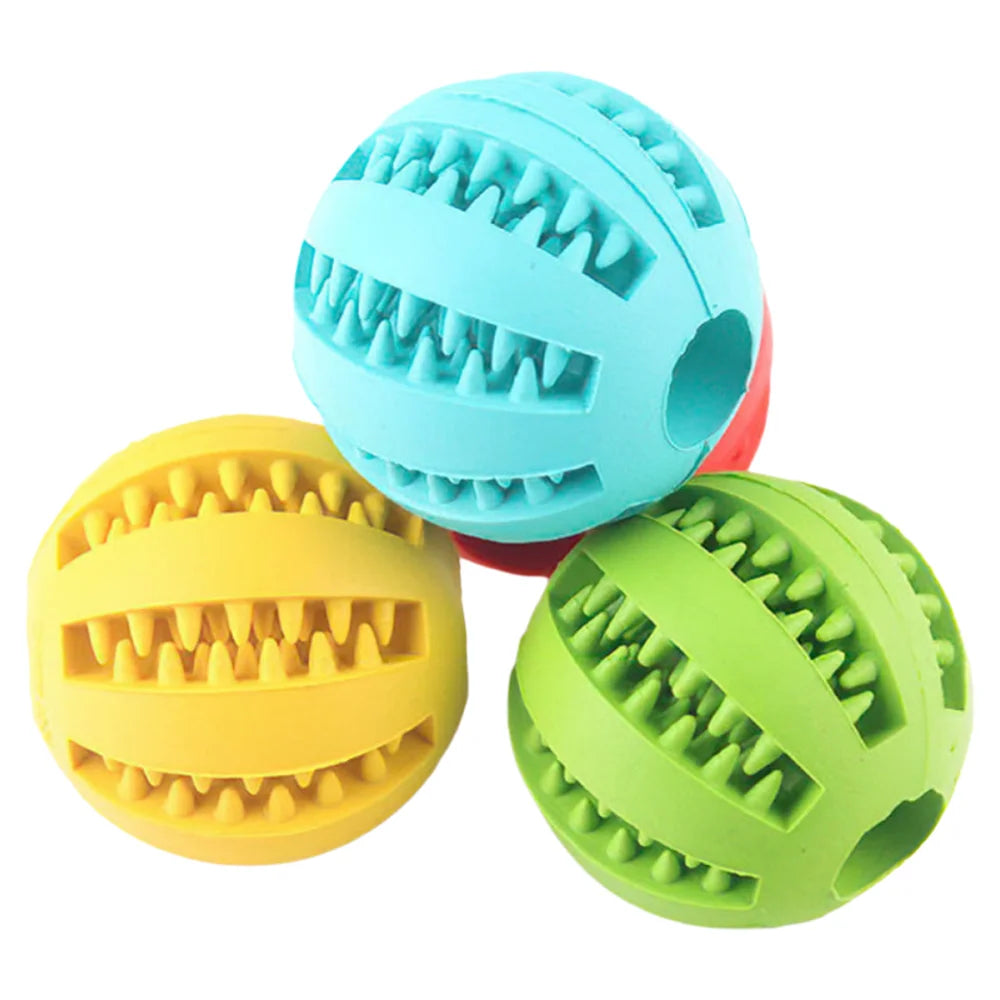 Interactive Rubber Dog Ball Toy For Teething And Training