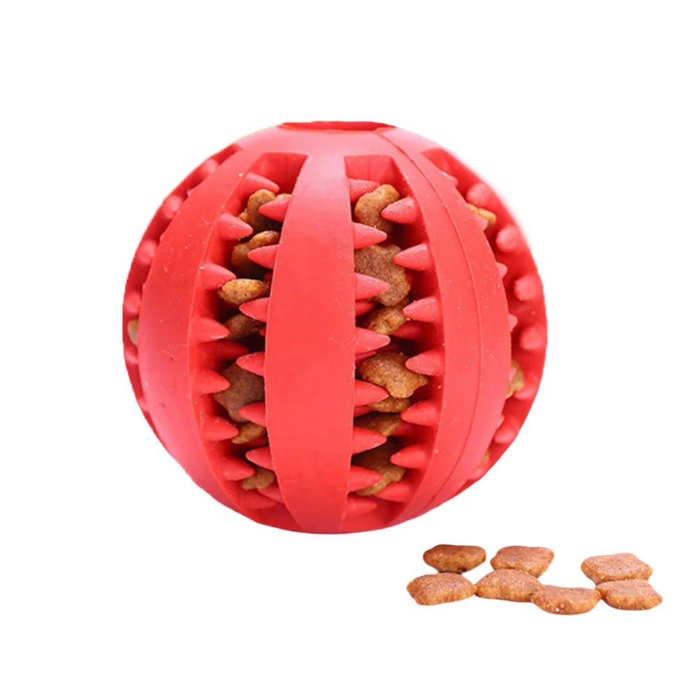 Interactive Rubber Dog Ball Toy For Teething And Training