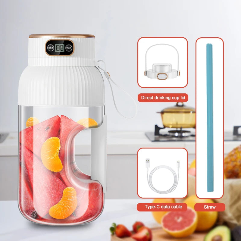Portable USB Rechargeable Fruit Juice Blender Cup For Smoothies