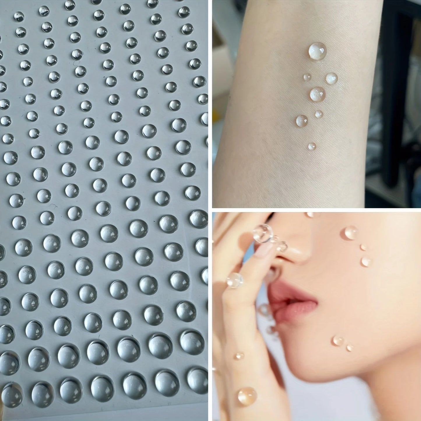 Elegant 3D Water Drop Stickers For Temporary Face Art